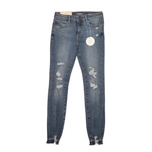 DL1961 NEW $69 DL Performance‎ Distressed Chloe Skinny Jean Raw Hem Girl's 12